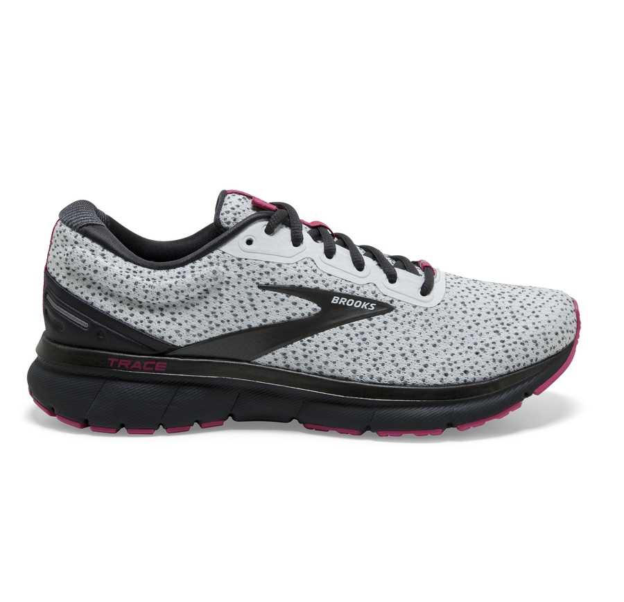 Brooks Womens Running Shoes Nz - Trace White/Black ( DAKQJ5291 )